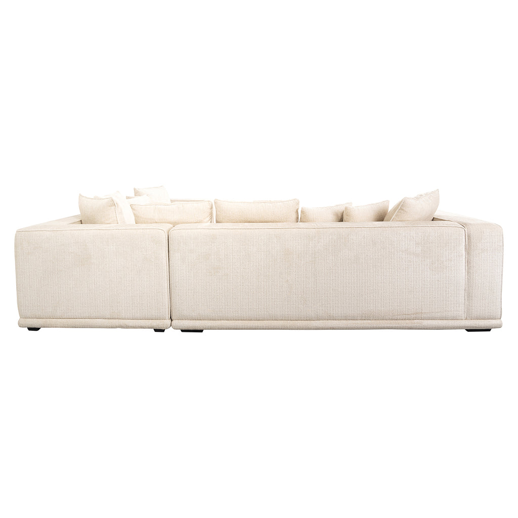 Corner sofa Lusso beige chenille (Niagara 902 beige Chenille)