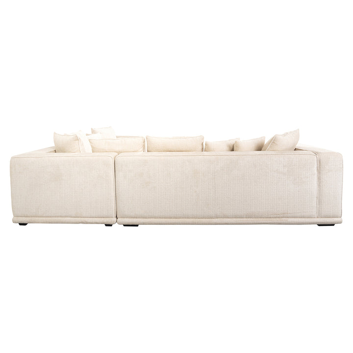 Corner sofa Lusso beige chenille (Niagara 902 beige Chenille)