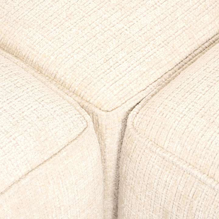Corner sofa Lusso beige chenille (Niagara 902 beige Chenille)