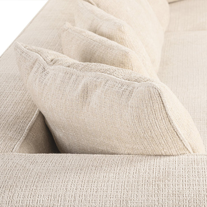 Corner sofa Lusso beige chenille (Niagara 902 beige Chenille)