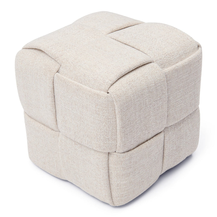 Qbic Stool 40x45; Rich Tweed Antique White