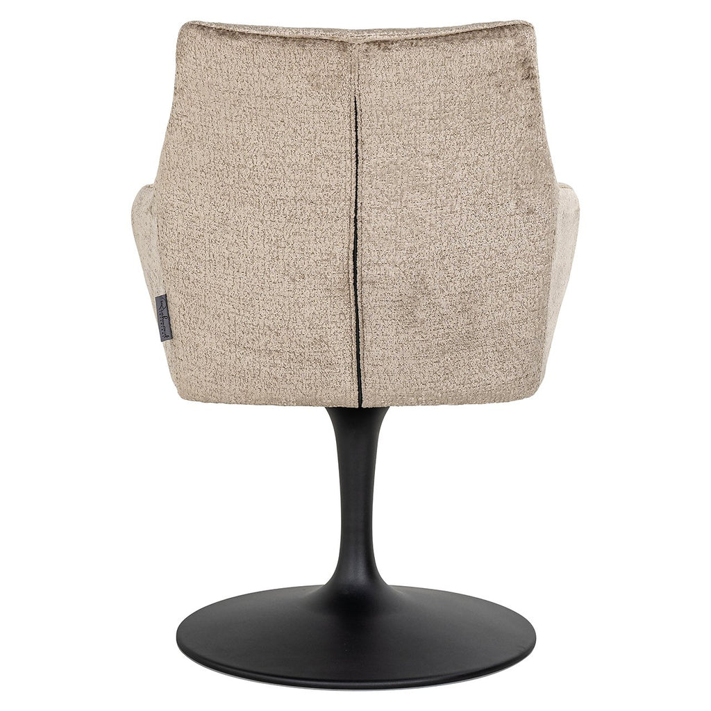 Swivel chair Marlon taupe chenille (Bergen 104 taupe chenille)