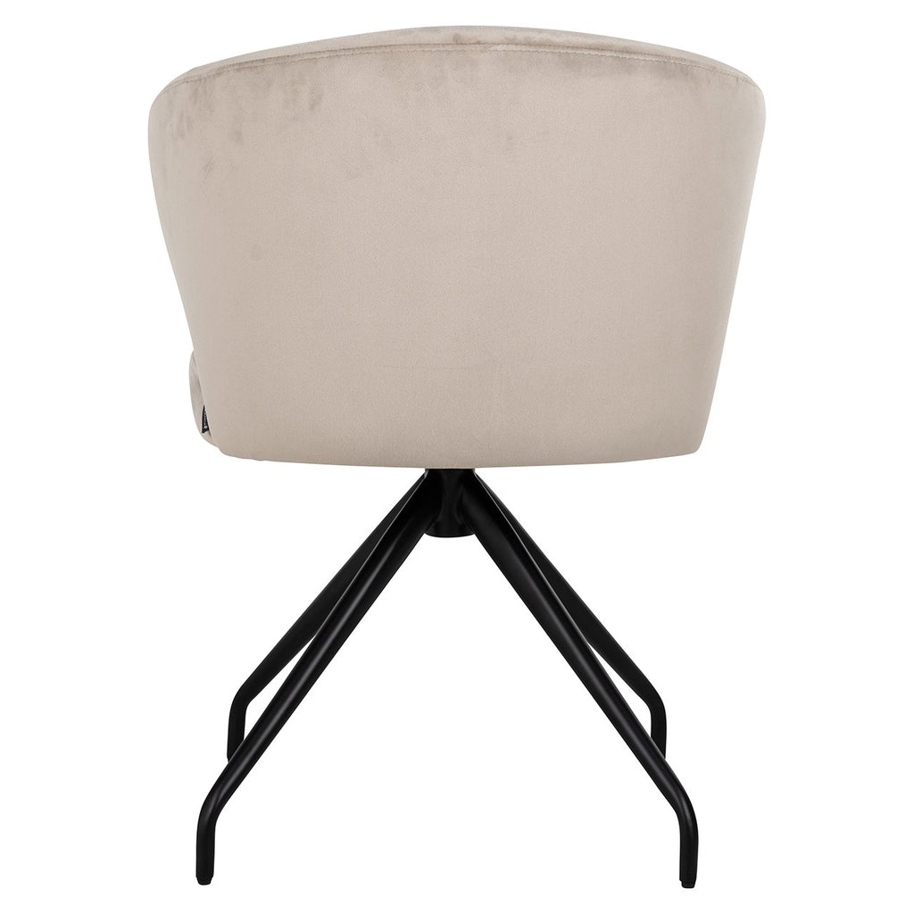 Swivel chair Milly khaki velvet (Quartz Khaki 903)