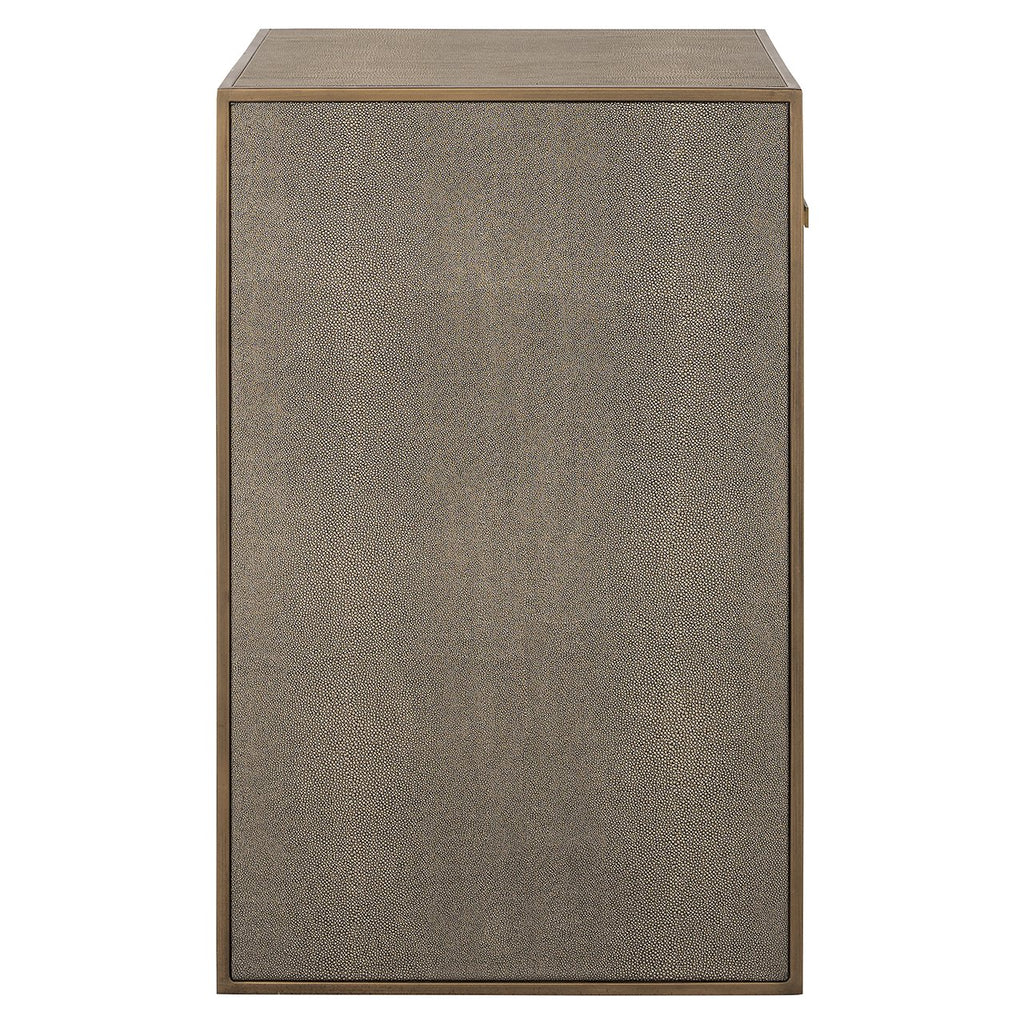 Bedside table Bloomville 1 drawer incl. glass (Brown)