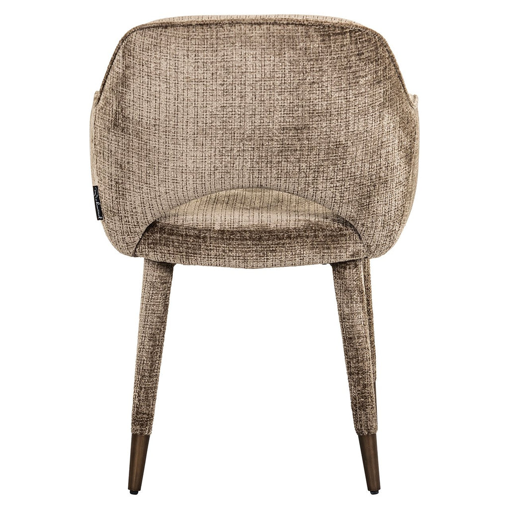 Donnatella Niagara 104 Stone Chenille Dining Chair