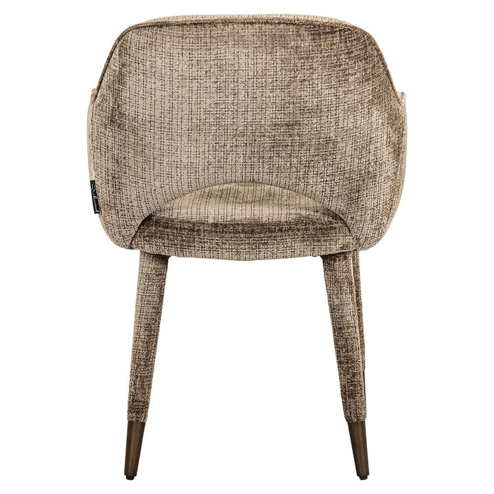 Donnatella Niagara 104 Stone Chenille Dining Chair