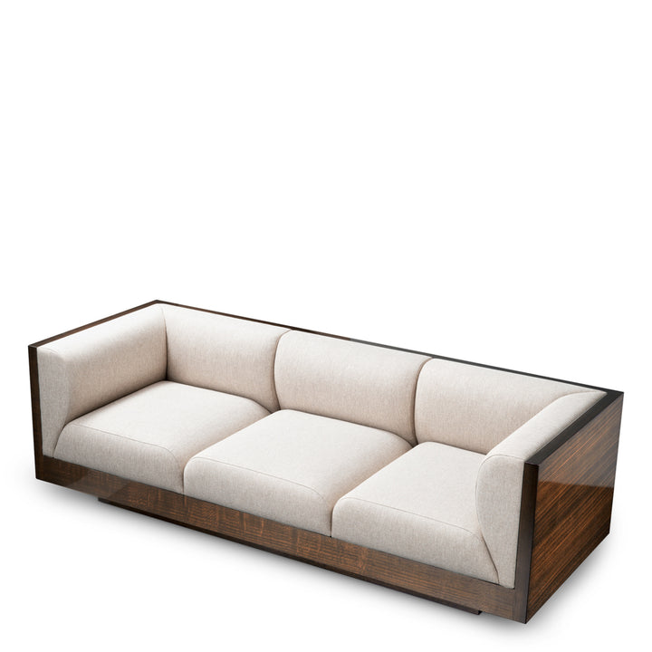 Eichholtz Sofa Sebastian - High Gloss Eucalyptus Veneer