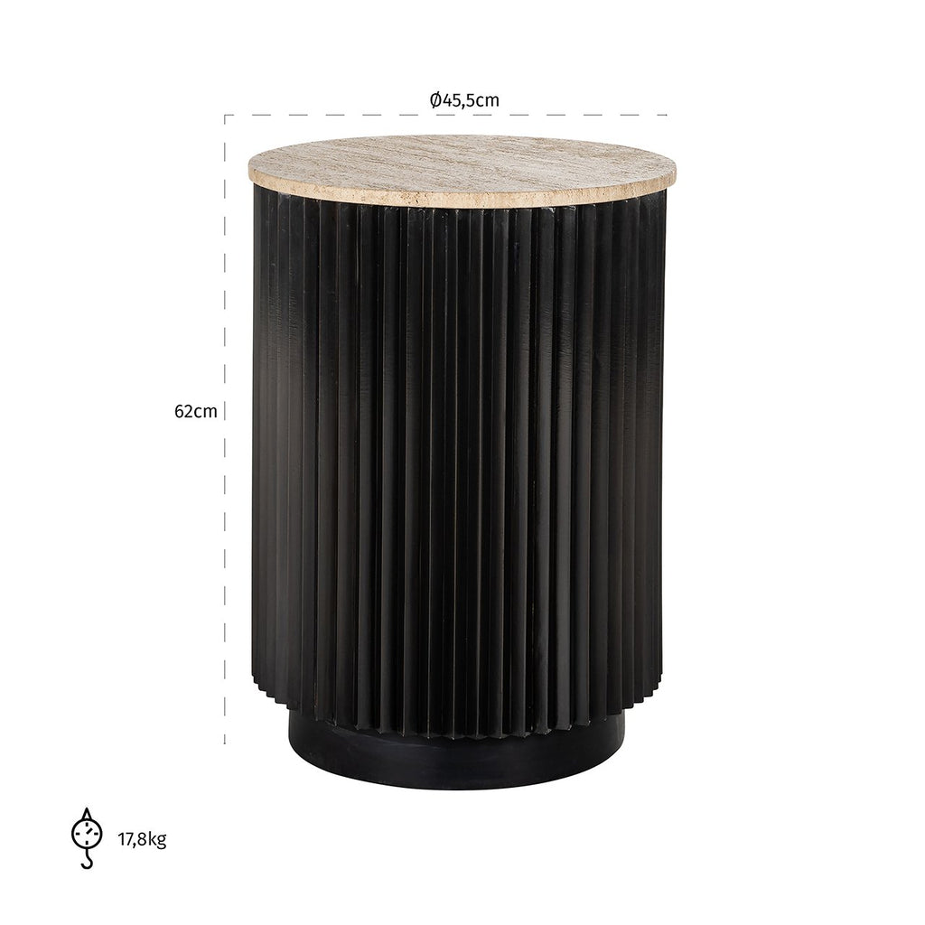 Side table Hampton 45Ø (Dark brown)