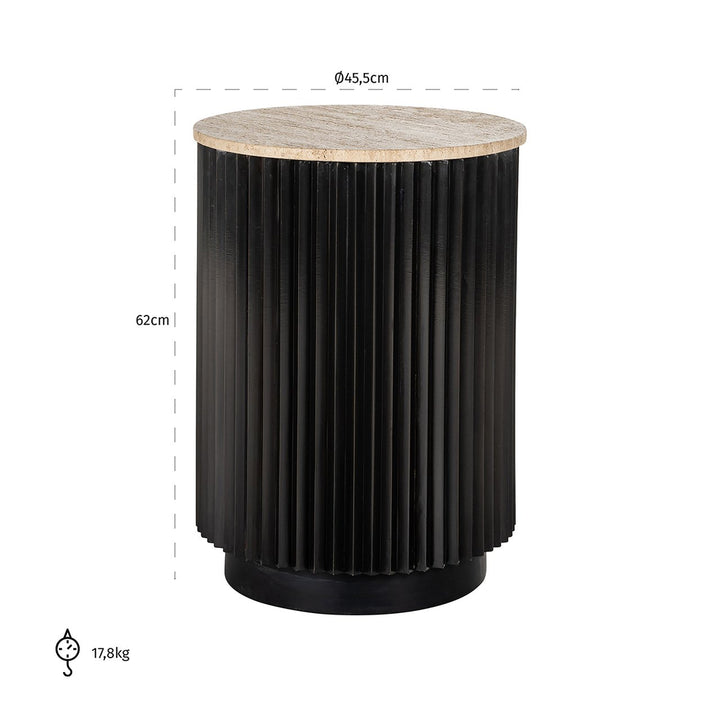 Side table Hampton 45Ø (Dark brown)