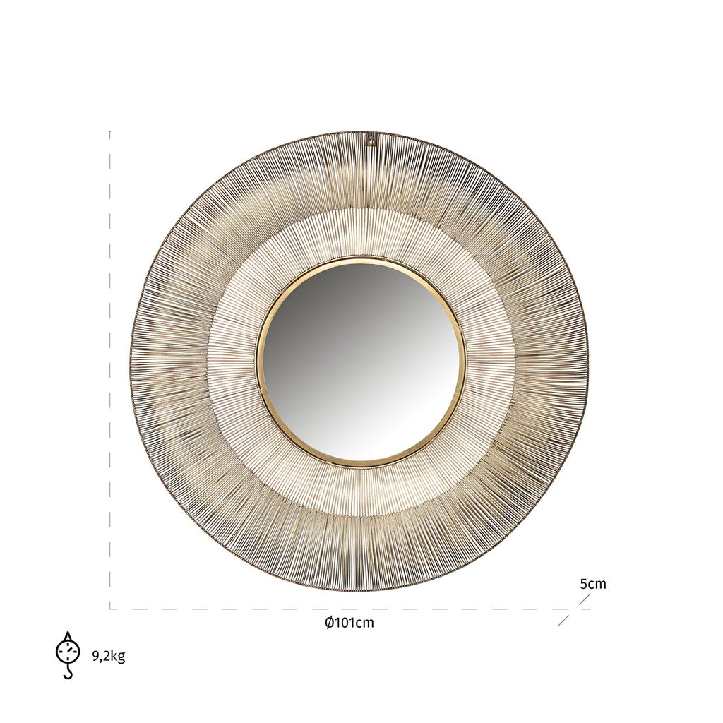 Mirror Aliza 100Ø (Brushed Gold)