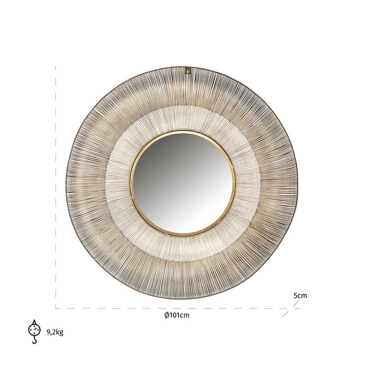 Mirror Aliza 100Ø (Brushed Gold)