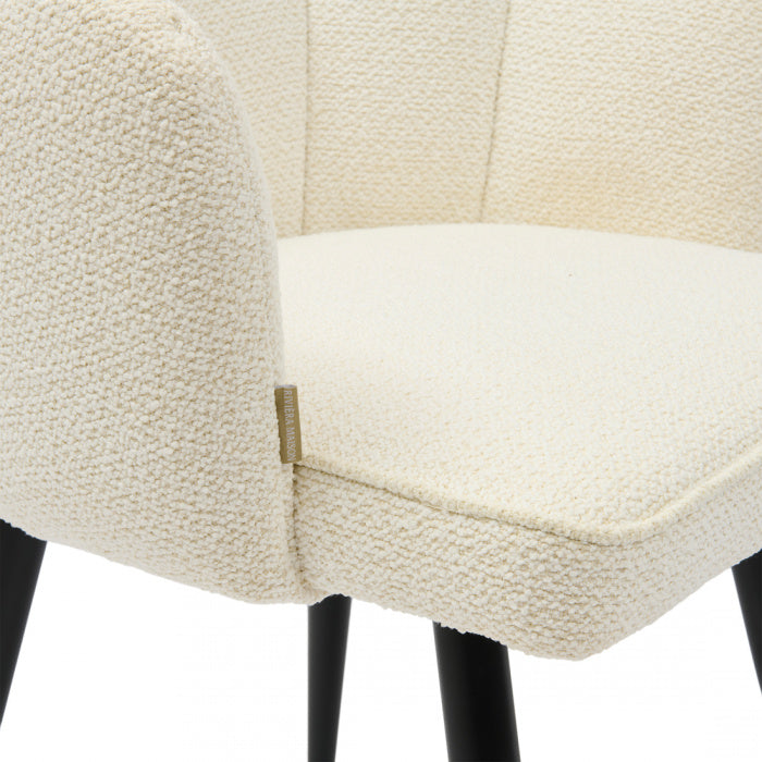 Riviera Maison Drehbarer Esszimmerstuhl Carnaby Elfenbeinweiß 