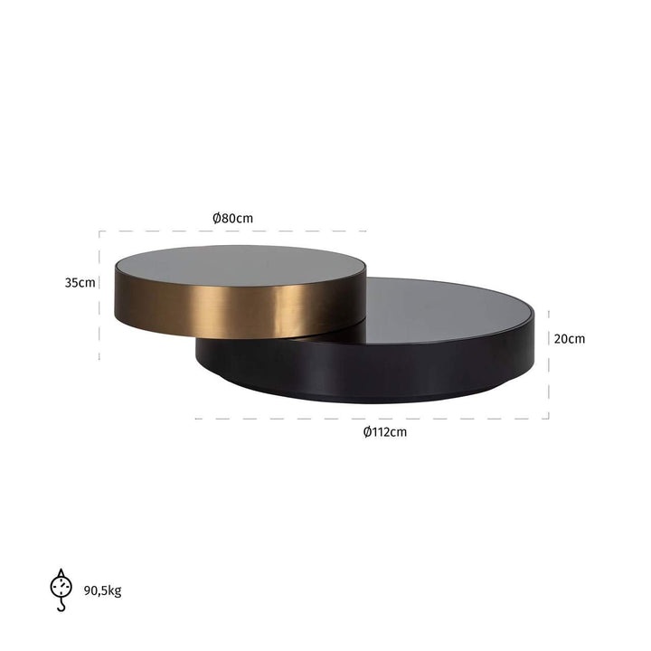 Alexander Jones black/gold coffee table (Slice)
