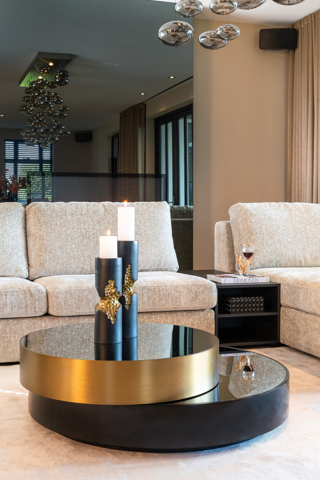Alexander Jones black/gold coffee table (Slice)