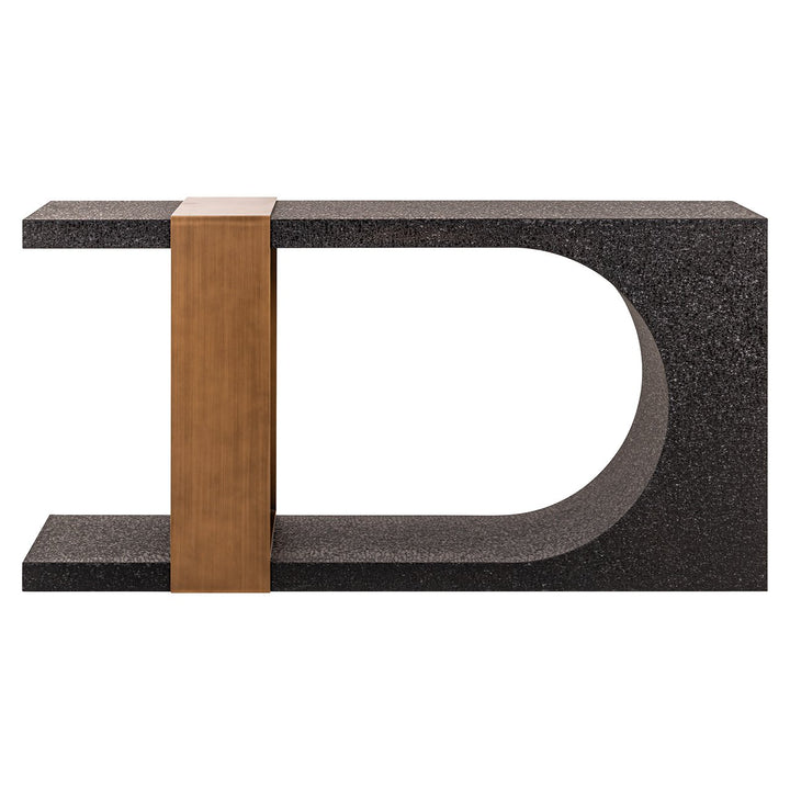 Wandtisch Bazel (Schwarz/Gold)