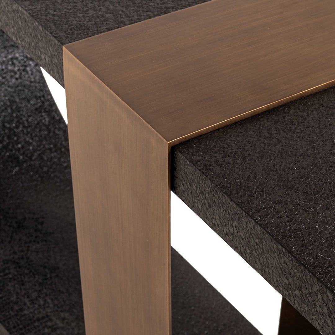 Wandtisch Bazel (Schwarz/Gold)