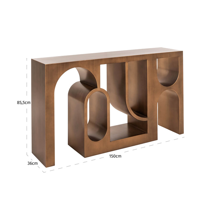 Richmond Wandtafel Alexander Jones geborsteld goudkleurig - maattekening | CéJor Wonen