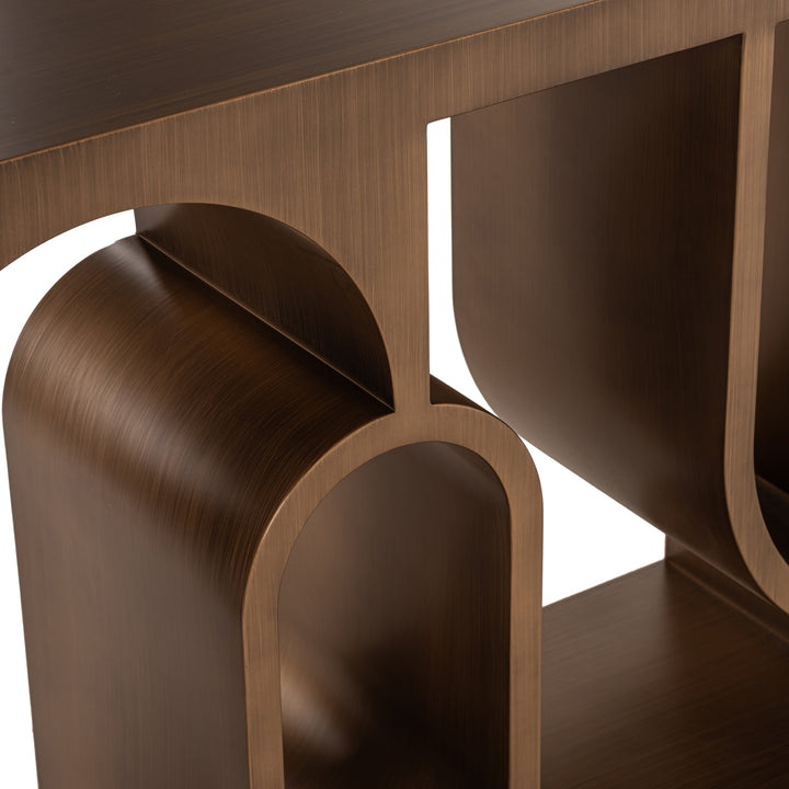 Richmond Wandtafel Alexander Jones geborsteld goudkleurig - detail | CéJor Wonen