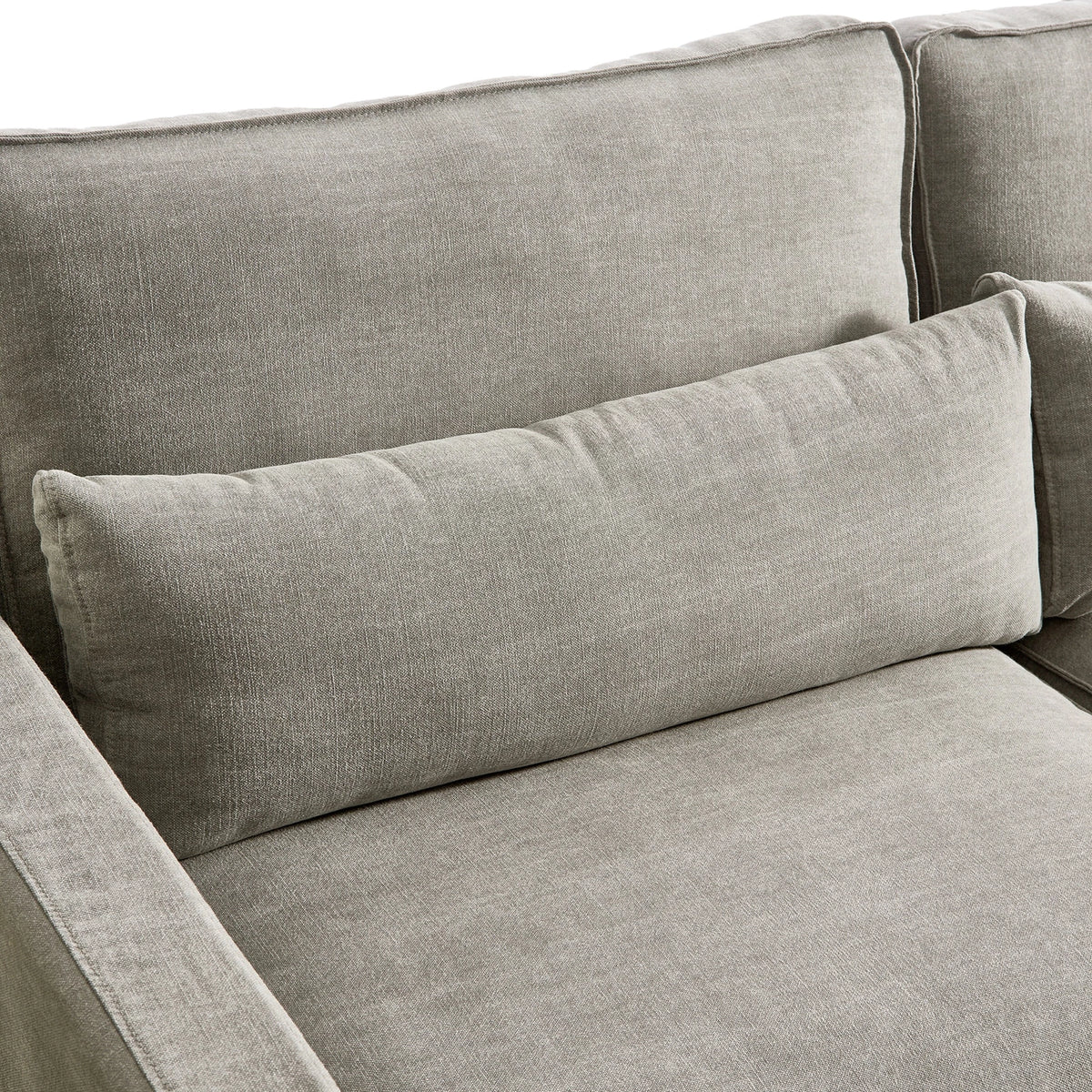 Rivièra Maison Brompton Cross Hoekbank Right,washed cotton,stone