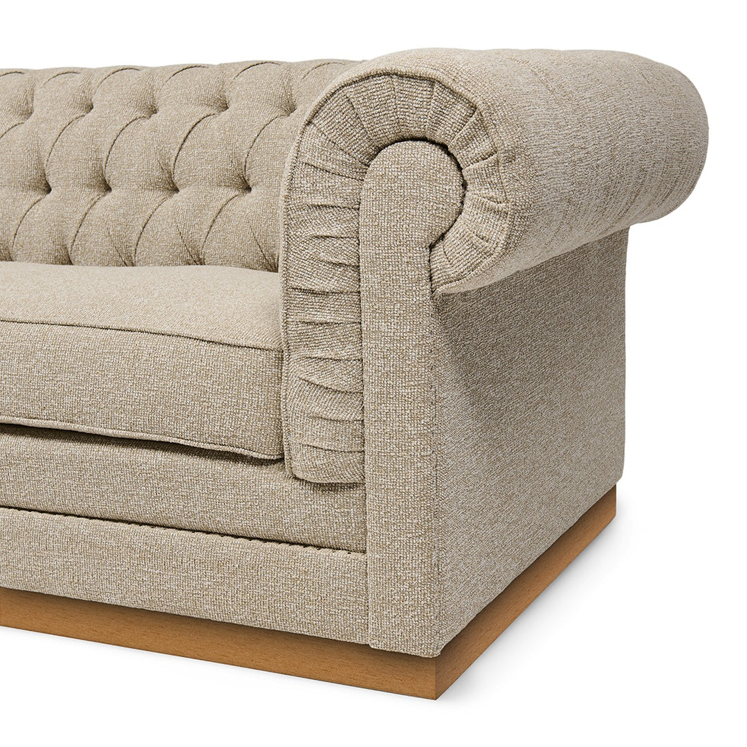 Crescent Sofa; Mountain Weave Dune Sand