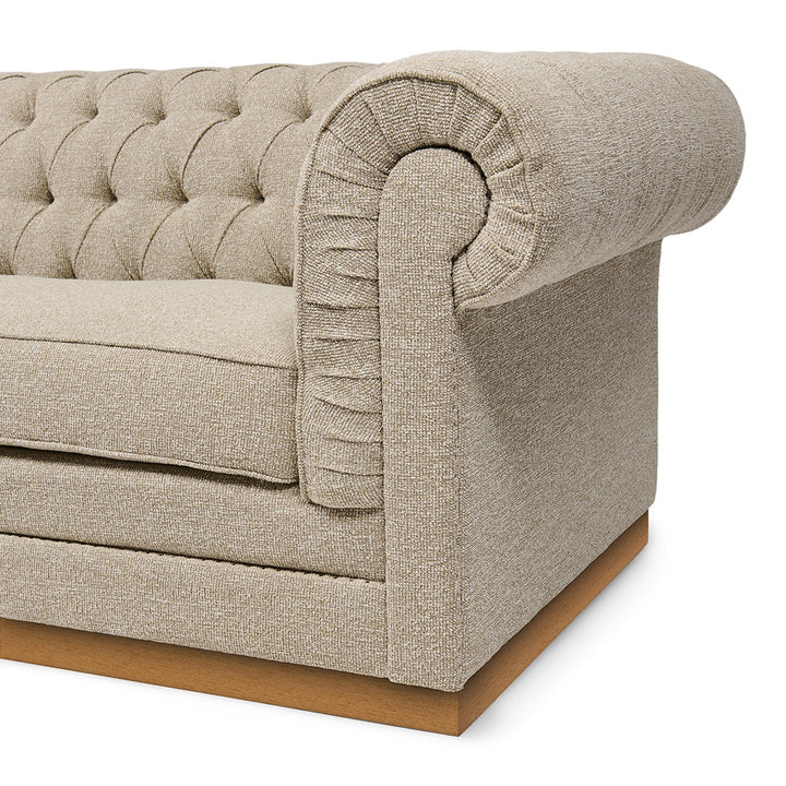 Crescent Sofa; Mountain Weave Dune Sand