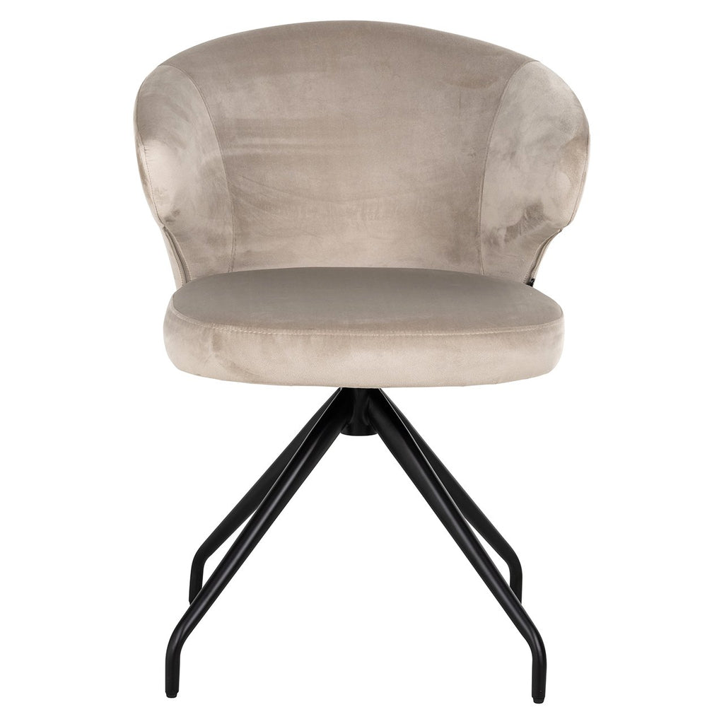 Swivel chair Milly khaki velvet (Quartz Khaki 903)