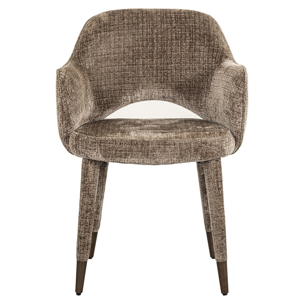 Donnatella Niagara 104 Stone Chenille Dining Chair