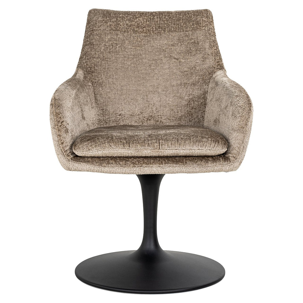 Swivel chair Marlon taupe chenille (Bergen 104 taupe chenille)