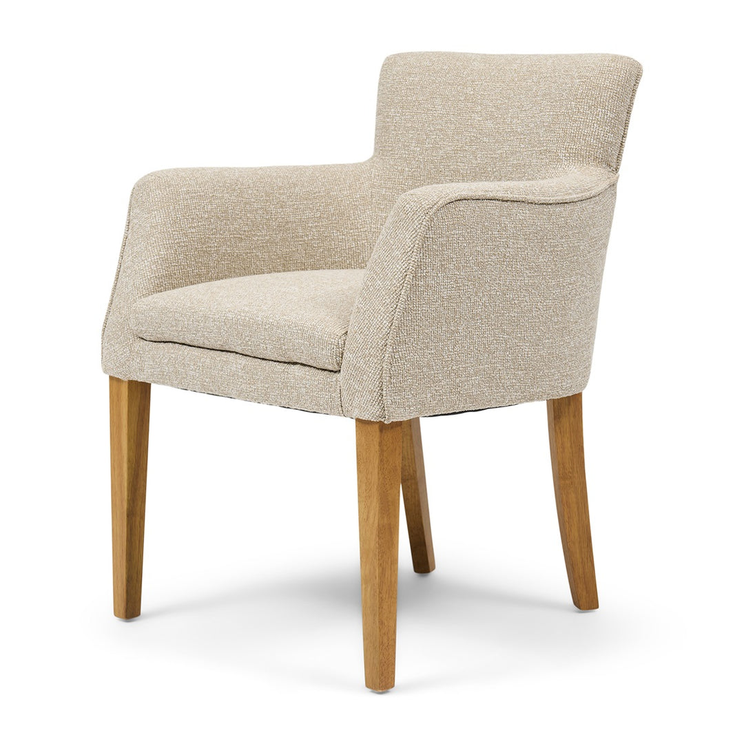 Waverly Dining Armchair; Mountain Weave Dune Sand