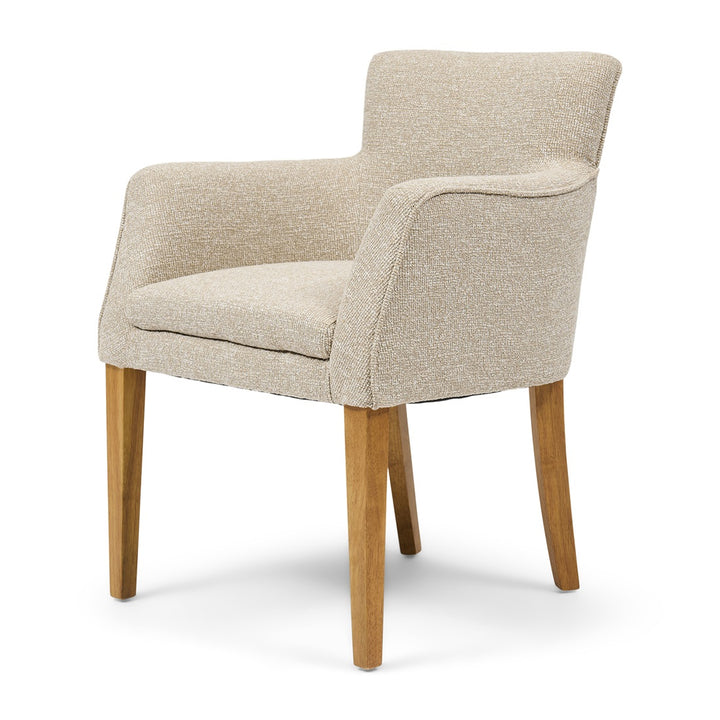 Waverly Dining Armchair; Mountain Weave Dune Sand