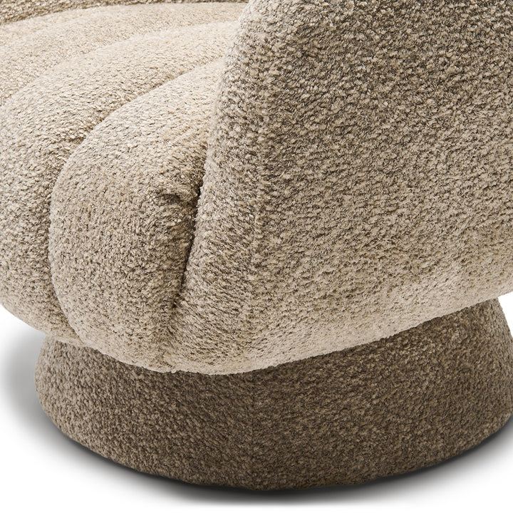 Rivièra Maison Scotia Swivel Armchair Vintage Velvet Classic Cream