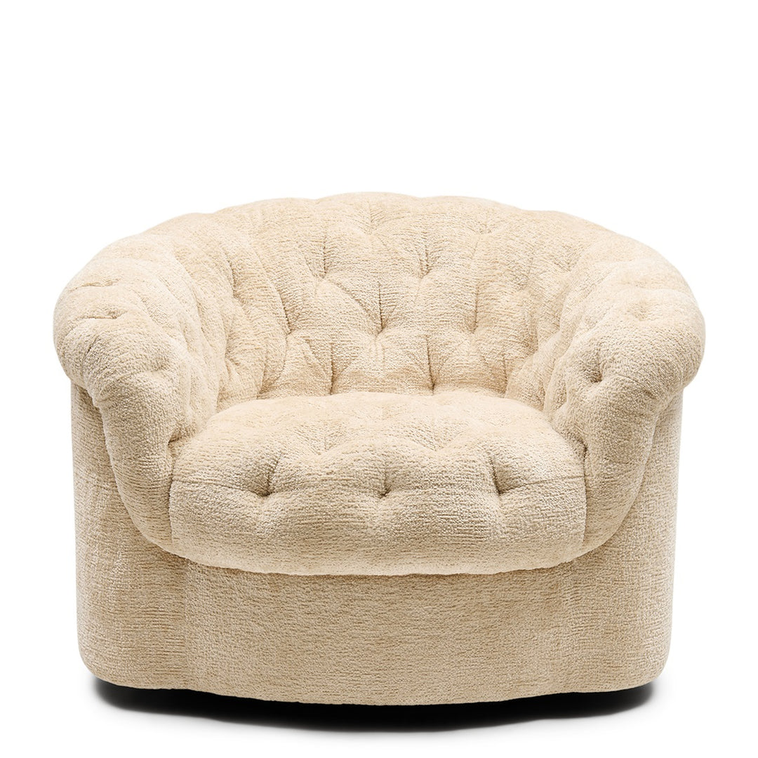 Rivièra Maison Palma Swivel Armchair Mélange Weave Cream