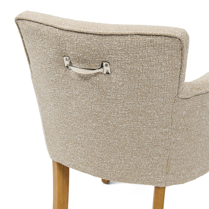 Waverly Dining Armchair; Mountain Weave Dune Sand