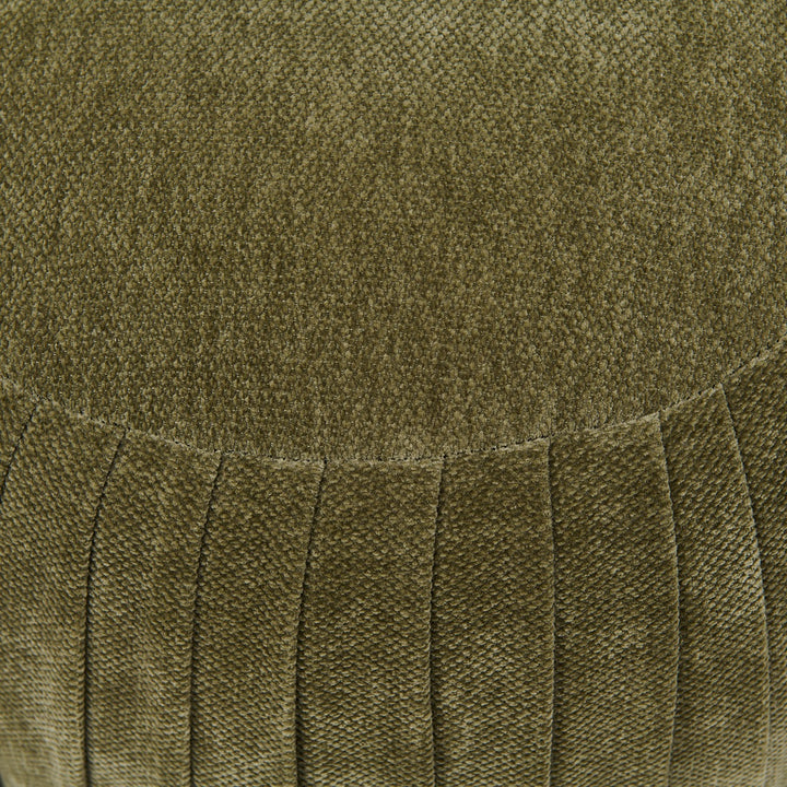 Paris Footstool, Vintage Jaquard Oregon Green