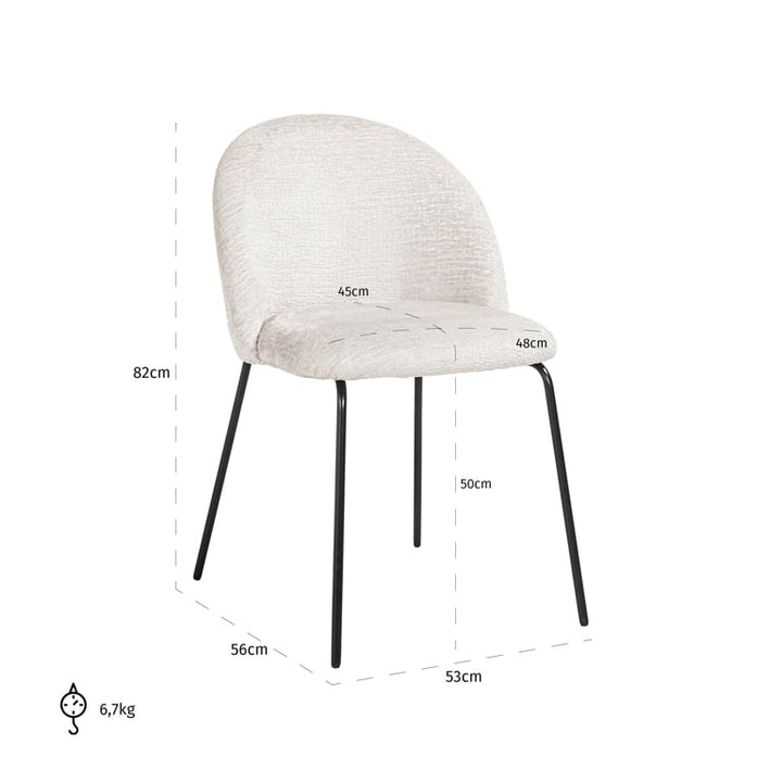 Stoel Alyssa schelp fusie.