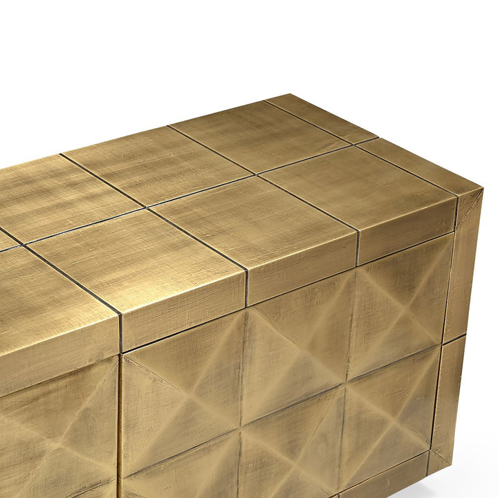 TV-dressoir Collada 4-deuren (Geborsteld Goud)