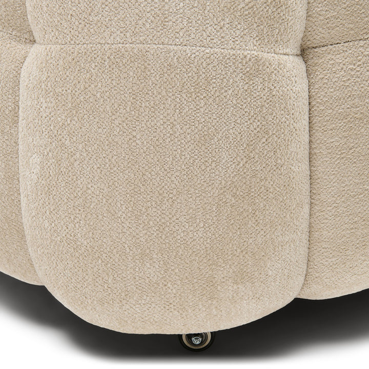 Rivièra Maison Davos Dining Chair w/wheels, Soft Weave Off White