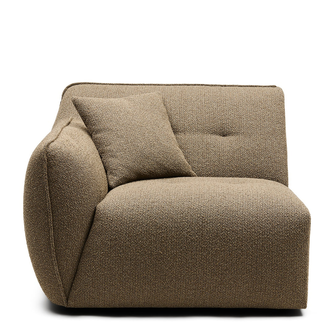 Lugano Corner Arm Left peluche bouclé classic brown