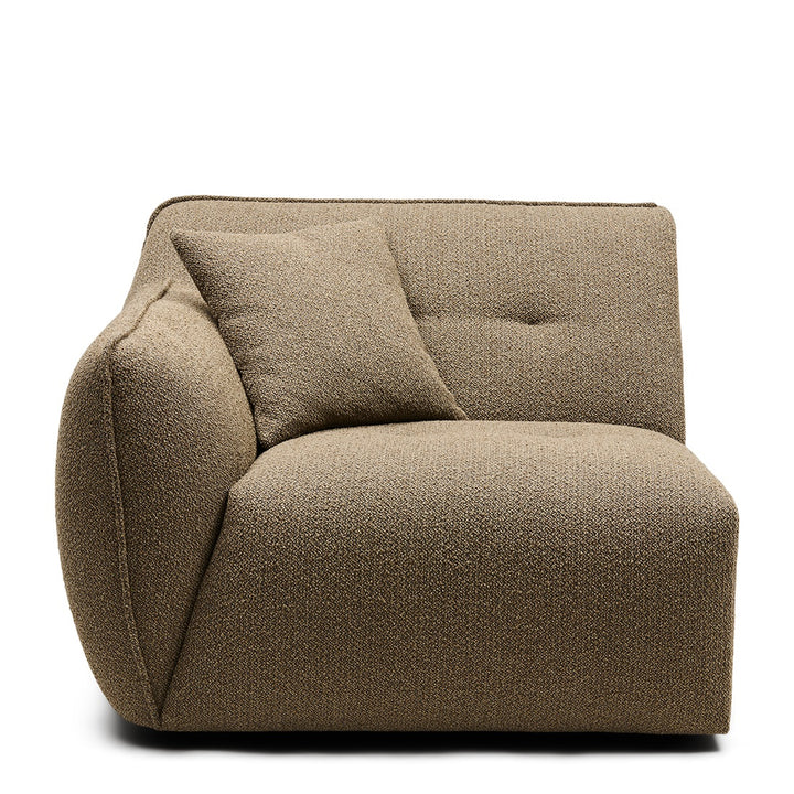 Lugano Corner Arm Left peluche bouclé classic brown
