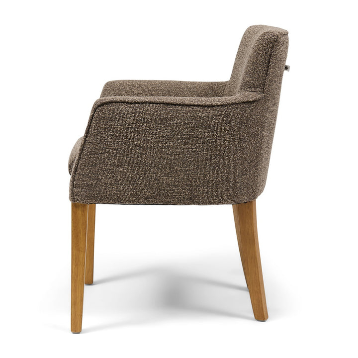 Waverly Dining Armchair; Mountain Weave Lush Brown
