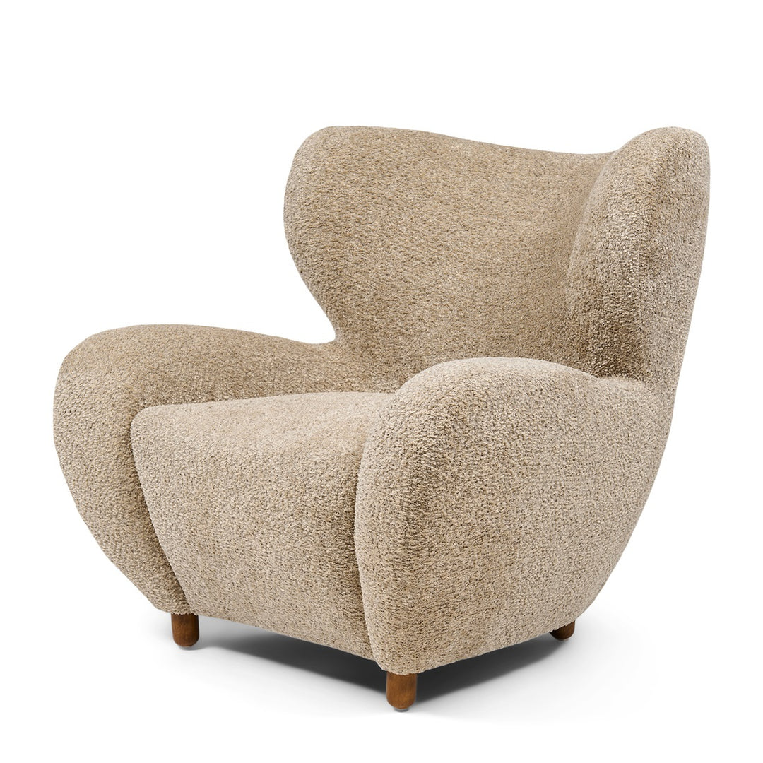 Rivièra Maison Courchevel Wing Chair Vintage Velvet Classic Cream