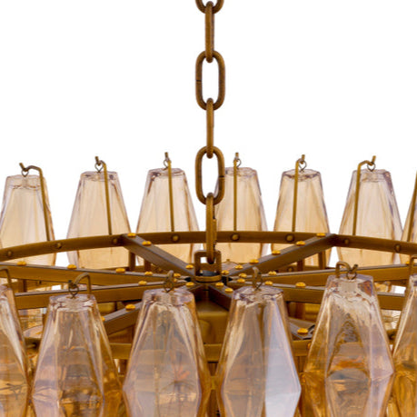 Eichholtz Kroonluchter Benini S - Amber Glass