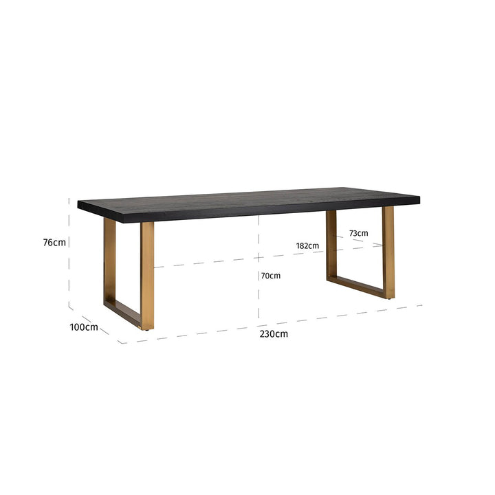 Dining table Watson black top 230