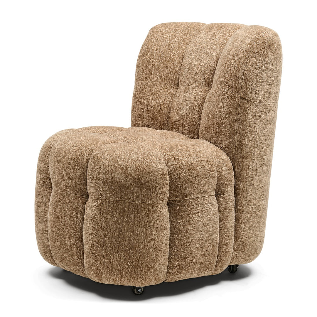 Rivièra Maison Davos Dining Chair w/wheels, Soft Weave Warm Taupe