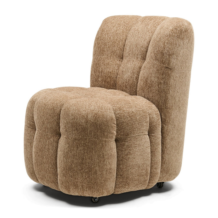 Rivièra Maison Davos Dining Chair w/wheels, Soft Weave Warm Taupe