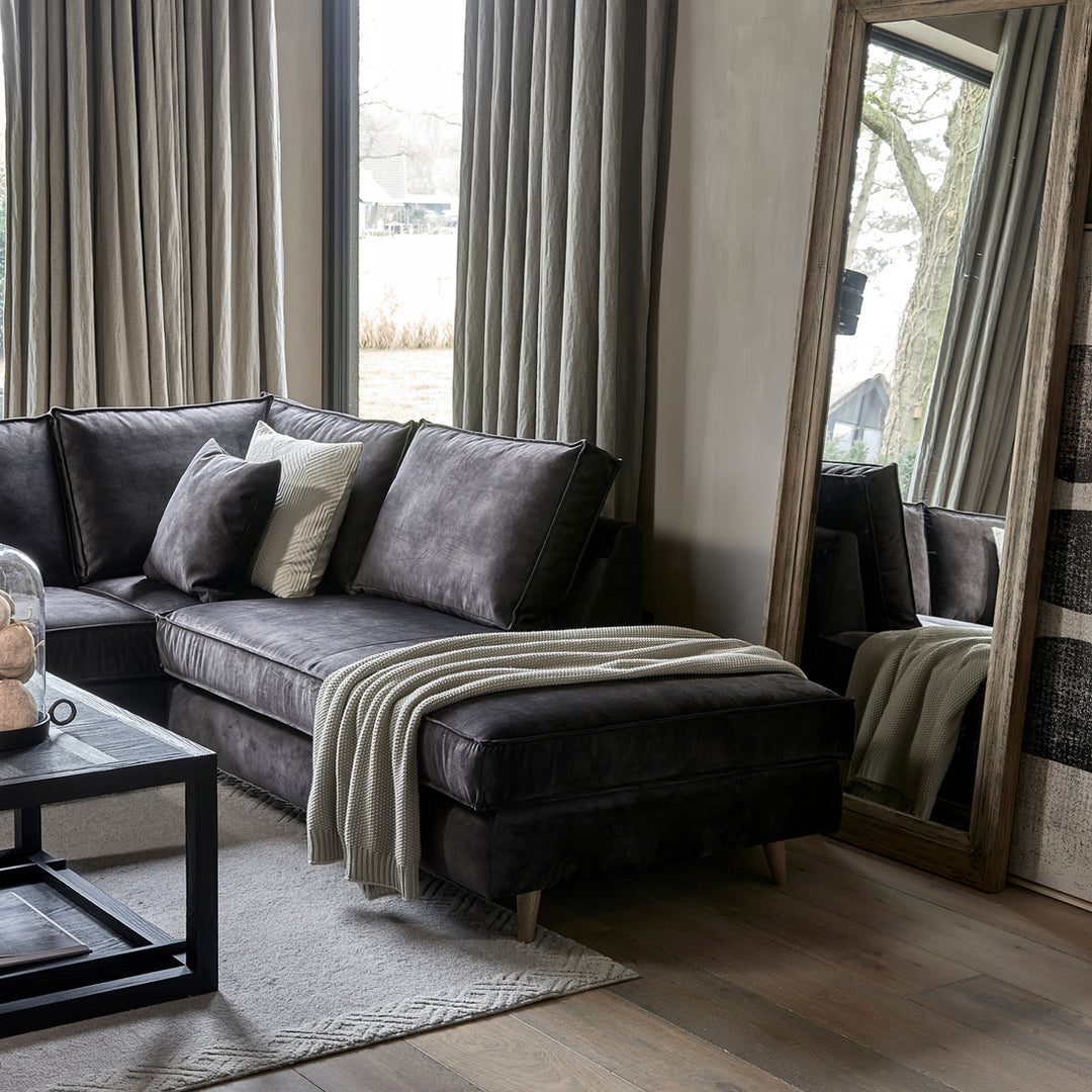 Riviera Maison Corner Sofa Right Kendall Grimaldi Grey 