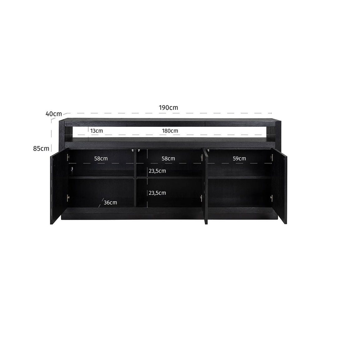 Oakura black sideboard