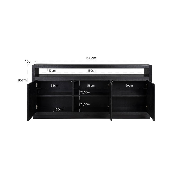 Oakura black sideboard