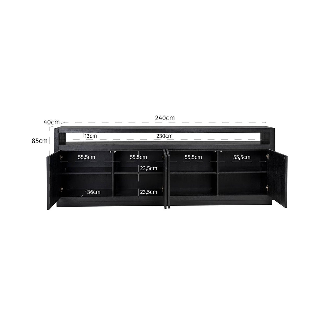 Oakura black sideboard