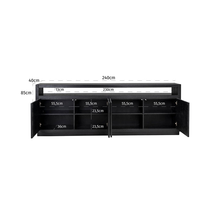 Oakura black sideboard